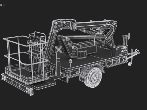 Cherry Picker Trailer 3D Model