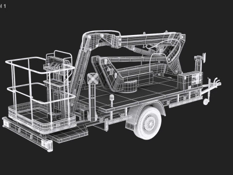 Cherry Picker Trailer 3D Model