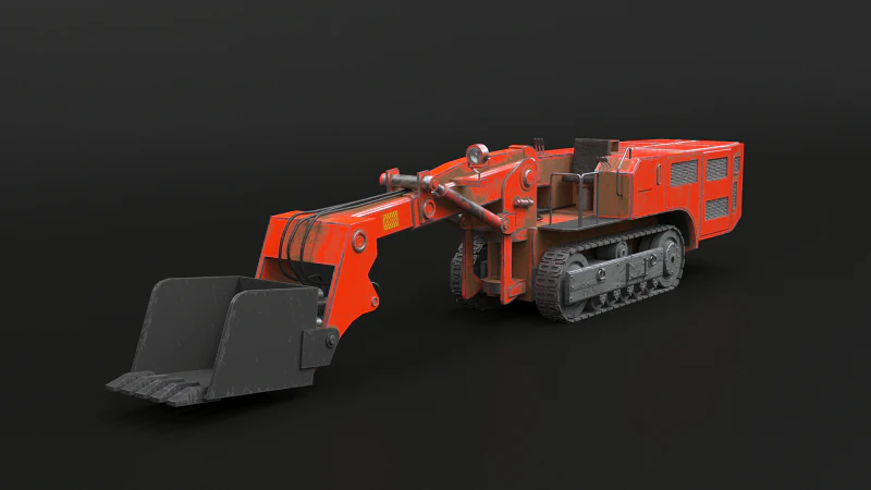 Carregador rastreado para mina de carv&atilde;o Modelo 3D .c4d .max .obj .3ds .fbx .stl .blend 