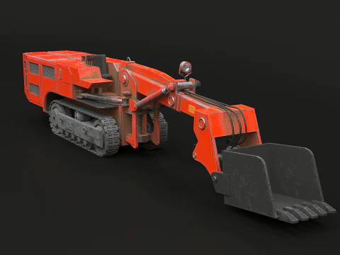 Carregador rastreado para mina de carv&atilde;o Modelo 3D