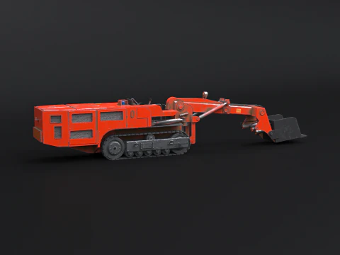 Carregador rastreado para mina de carv&atilde;o Modelo 3D
