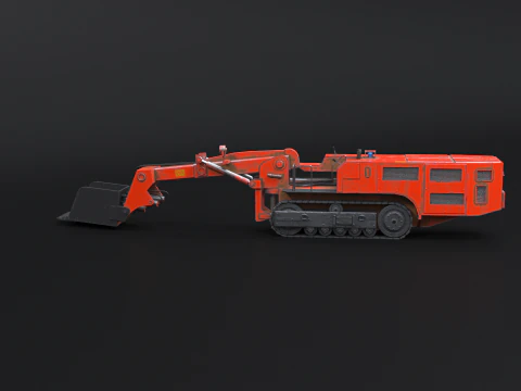 Carregador rastreado para mina de carv&atilde;o Modelo 3D