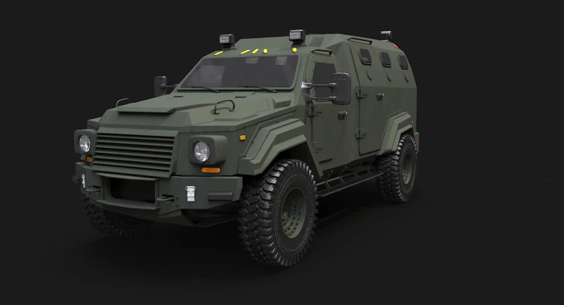 GURKHA MPV 3D Model .c4d .max .obj .3ds .fbx .stl .blend 