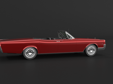 リンカーン コンチネンタル コンバーチブル 1966 3Dモデル