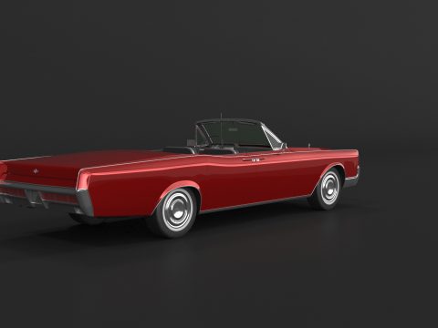 リンカーン コンチネンタル コンバーチブル 1966 3Dモデル
