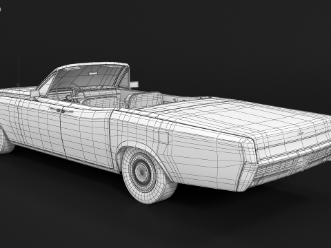 リンカーン コンチネンタル コンバーチブル 1966 3Dモデル