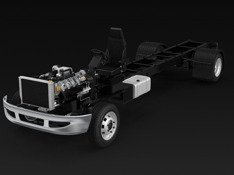 Sattelschlepper-Fahrwerk 3D Modell