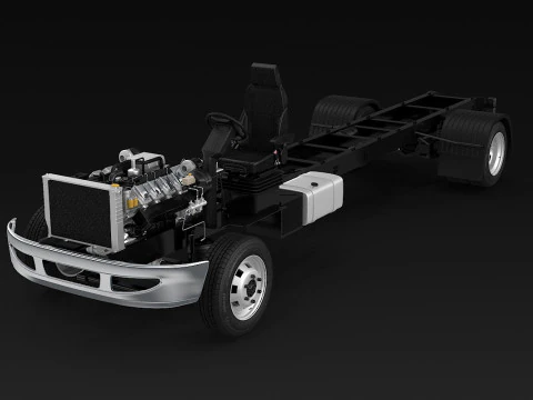 Tren de rodaje de semirremolque Modelo 3D