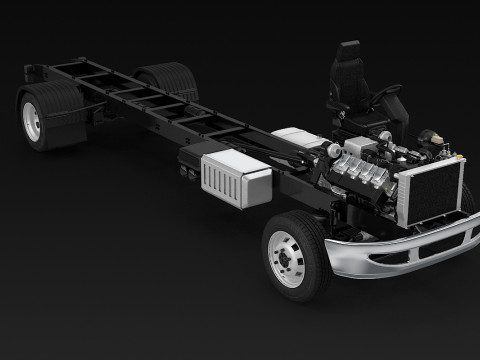 अर्ध ट्रक हवाई जहाज़ के पहिये 3D मॉडल