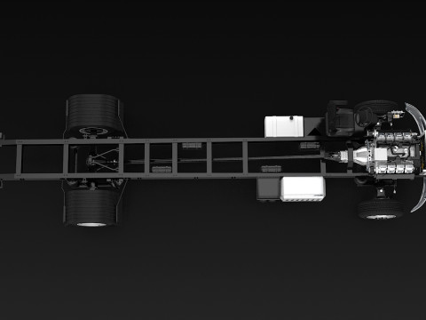 अर्ध ट्रक हवाई जहाज़ के पहिये 3D मॉडल