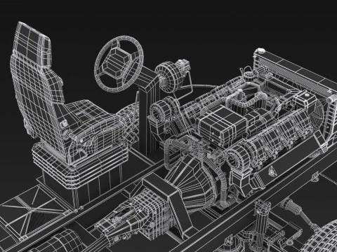 Carrello per semirimorchi Modello 3D