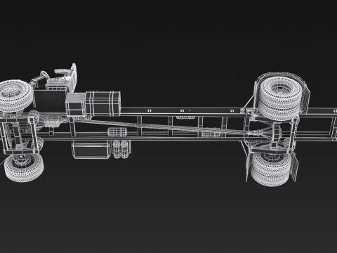 Carrello per semirimorchi Modello 3D