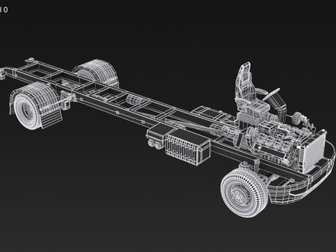 अर्ध ट्रक हवाई जहाज़ के पहिये 3D मॉडल