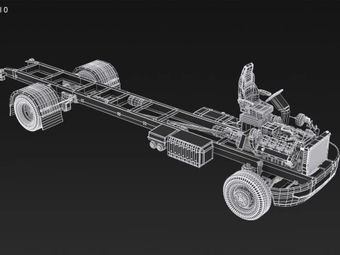 Carrello per semirimorchi Modello 3D