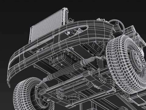 Carrello per semirimorchi Modello 3D