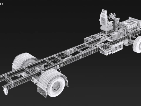 Carrello per semirimorchi Modello 3D