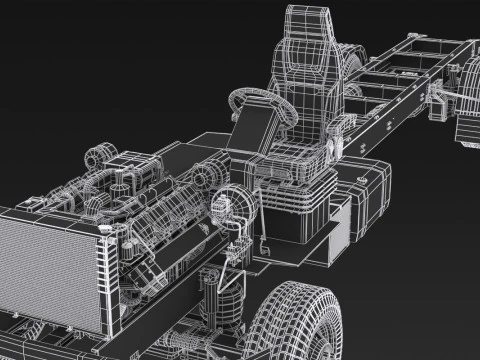 Carrello per semirimorchi Modello 3D