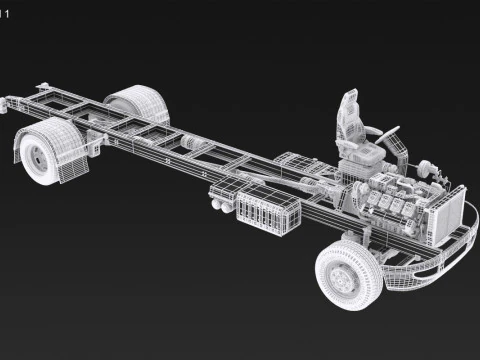 Carrello per semirimorchi Modello 3D