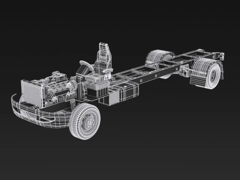 Carrello per semirimorchi Modello 3D