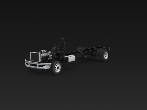 अर्ध ट्रक हवाई जहाज़ के पहिये 3D मॉडल