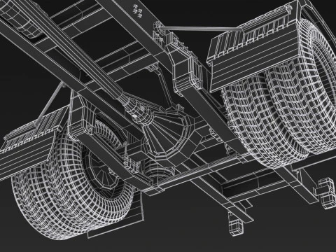 Carrello per semirimorchi Modello 3D
