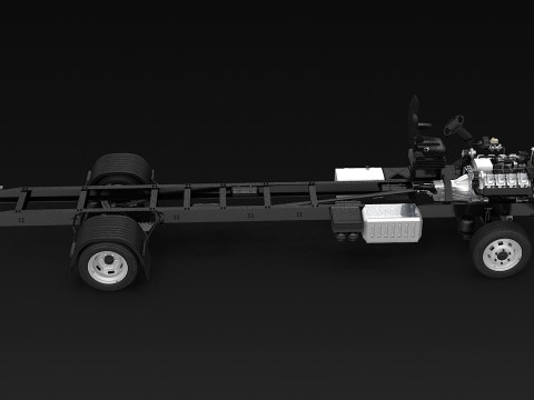 अर्ध ट्रक हवाई जहाज़ के पहिये 3D मॉडल