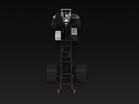 अर्ध ट्रक हवाई जहाज़ के पहिये 3D मॉडल