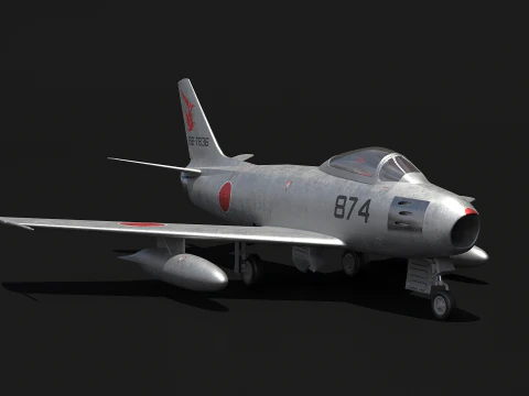 F-86 세이버 항공자위대 3D 모델