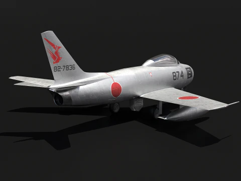 F-86 세이버 항공자위대 3D 모델