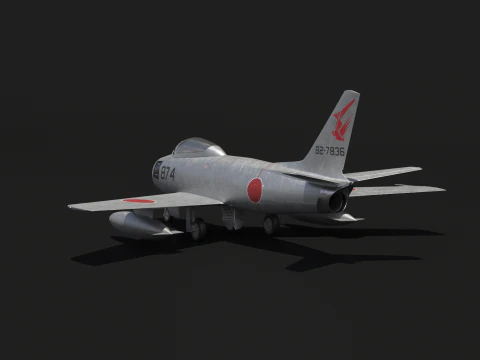 F-86 세이버 항공자위대 3D 모델