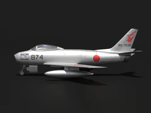 F-86 세이버 항공자위대 3D 모델