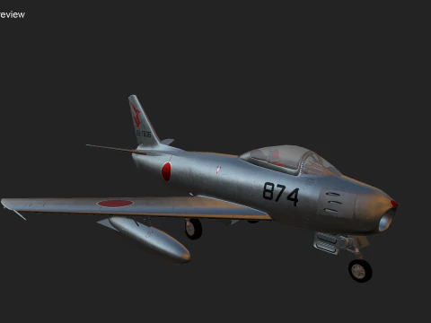 F-86 세이버 항공자위대 3D 모델
