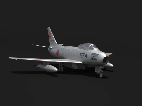 F-86 세이버 항공자위대 3D 모델