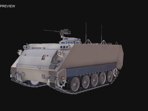M113A3 Sand Camo 3D Model