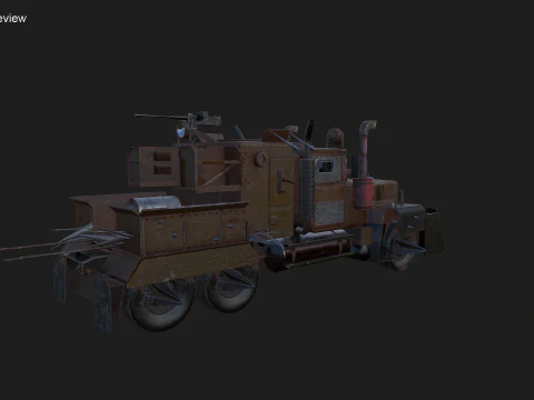 Camion post apocalisse Modello 3D
