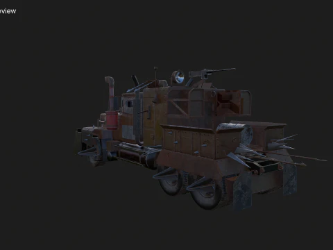 Camion post apocalisse Modello 3D