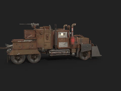 Camion post apocalisse Modello 3D