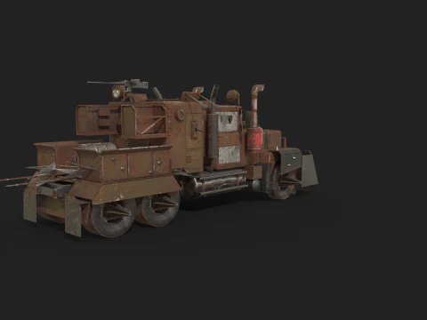 Camion post apocalisse Modello 3D
