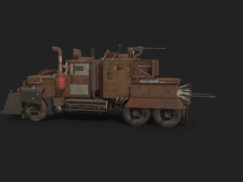 Camion post apocalisse Modello 3D