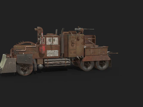Camion post apocalisse Modello 3D