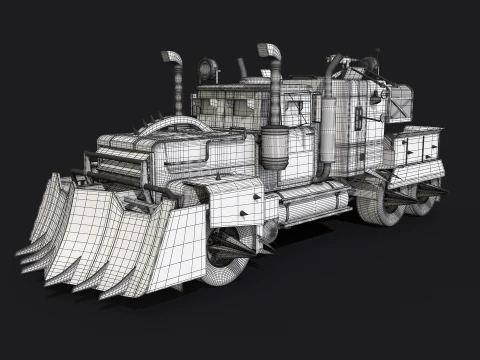 Camion post apocalisse Modello 3D