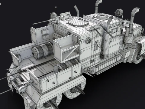 Camion post apocalisse Modello 3D