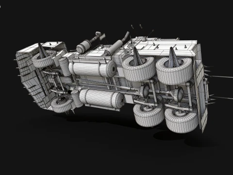 Camion post apocalisse Modello 3D