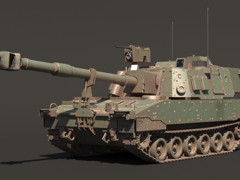 Abbigliamento da battaglia per obice da paladino M109A7 Modello 3D