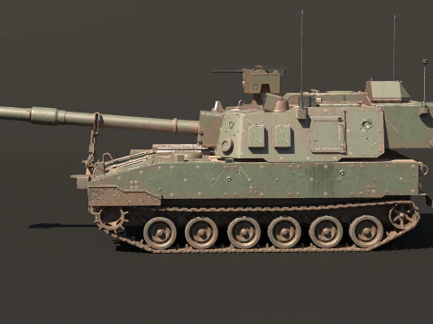 Abbigliamento da battaglia per obice da paladino M109A7 Modello 3D