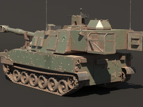 Abbigliamento da battaglia per obice da paladino M109A7 Modello 3D