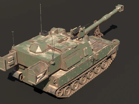 Abbigliamento da battaglia per obice da paladino M109A7 Modello 3D