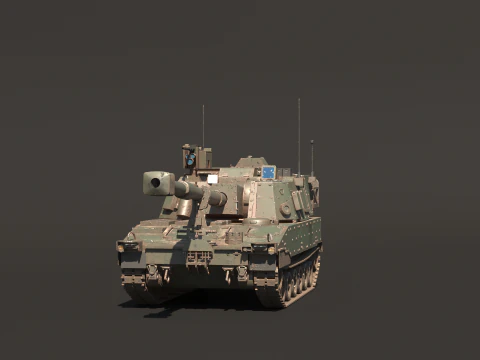 Abbigliamento da battaglia per obice da paladino M109A7 Modello 3D