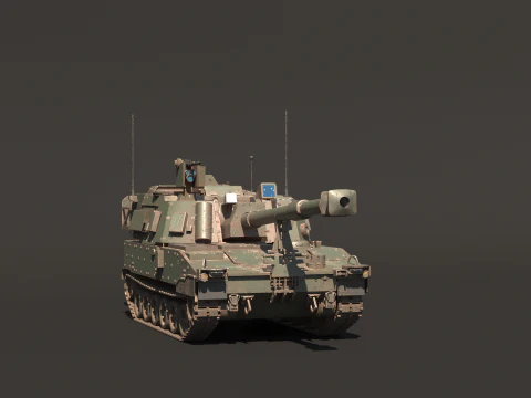 Abbigliamento da battaglia per obice da paladino M109A7 Modello 3D