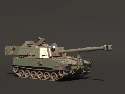 Abbigliamento da battaglia per obice da paladino M109A7 Modello 3D